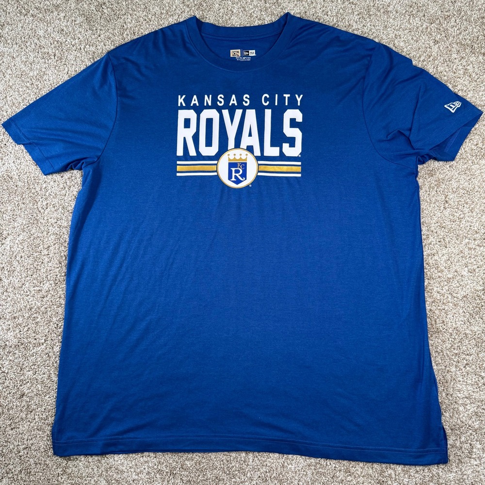 New Era Kansas City Royals MLB Cooperstown Collection Blue T-Shirt Mens 2XL 2023